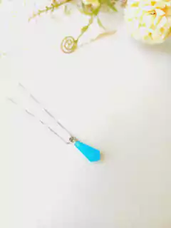 COLAR PRISMA GEOMÉTRICO AGATHA AZUL CÉU - Cordão de Luz Joias Finas