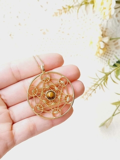 COLAR MEDIO CUBO DE METATRON - Cordão de Luz Joias Finas