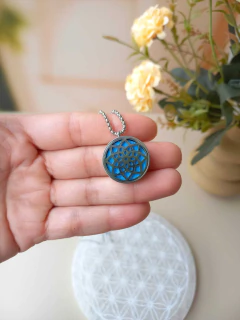 COLAR EM AÇO INOX DIFUSOR DE AROMAS FLOR DE LOTUS - Cordão de Luz Joias Finas