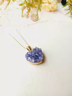 Imagem do COLAR DRUSA CORAÇÃO DE AMETISTA