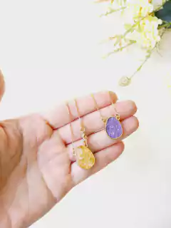 ESCAPULARIO PEDRAS NATURAIS AMETISTA E CITRINO - comprar online