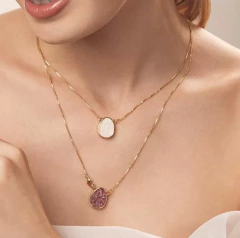 ESCAPULARIO PEDRAS NATURAIS SELENITA E CIANITA na internet