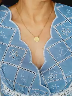 ESCAPULARIO MANTA ENTREGO, CONFIO, ACEITO, AGRADEÇO COM PEDRA NATURAL AMAZONITA VERDE - loja online