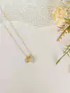 COLAR SIGNO DE GEMEOS COM PEDRA NATURAL CRISTAL RUTILADO