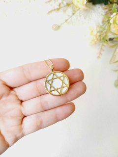 Imagem do COLAR ESTRELA DE DAVI COM PEDRA NATURAL
