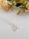 COLAR PRATA 925 SIGNO DE LIBRA COM PEDRA NATURAL QUARTZO ROSA
