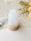 LUMINARIA COM PEDRA NATURAL QUARTZO BRANCO