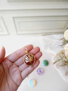 MAX RELICÁRIO ÁRVORE DA VIDA EDIÇÃO LIMITADA 7 PEDRAS NATURAIS - Cordão de Luz Joias Finas