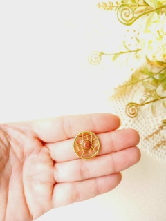 MANDALA MIX DE PEDRA NATURAL PARA RELICÁRIO CÁPSULA - Cordão de Luz Joias Finas