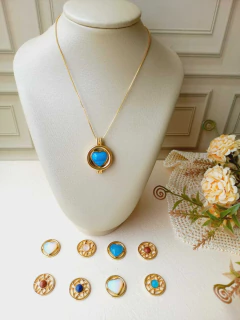 MANDALA MIX DE PEDRA NATURAL PARA RELICÁRIO CÁPSULA na internet