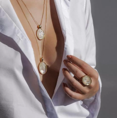 COLAR OVAL CONCHA NATURAL NAUTILUS - loja online