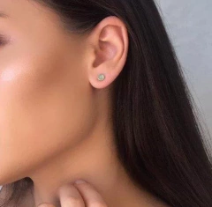 BRINCO PONTO DE LUZ PEDRA NATURAL QUARTZO ROSA - comprar online