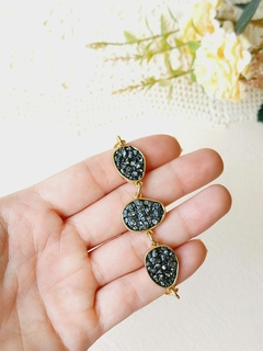 PULSEIRA AJUSTAVEL PEDRA NATURAL PIRITA - comprar online