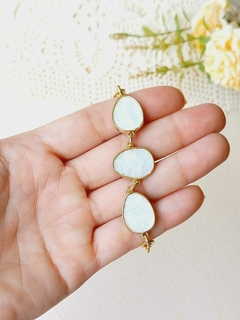 PULSEIRA AJUSTAVEL PEDRA NATURAL SELENITA - comprar online
