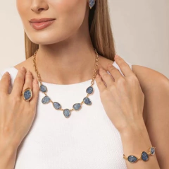 PULSEIRA AJUSTAVEL PEDRA NATURAL SELENITA na internet