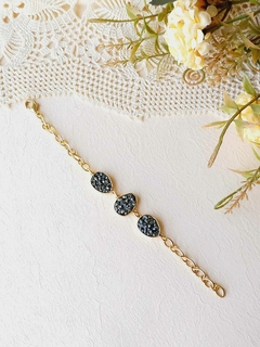 PULSEIRA AJUSTAVEL PEDRA NATURAL PIRITA