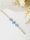 PULSEIRA AJUSTAVEL PEDRA NATURAL CIANITA AZUL