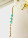 PULSEIRA AJUSTAVEL PEDRA NATURAL AMAZONITA VERDE