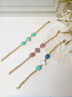 Imagem do PULSEIRA AJUSTAVEL PEDRA NATURAL RODONITA