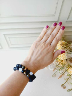 PULSEIRA ESFERA DE PEDRA NATURAL - Cordão de Luz Joias Finas