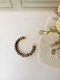 Imagem do BRACELETE AJUSTÁVEL EM ESFERAS DE PEDRA NATURAL OLHO DE TIGRE