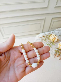 PULSEIRA PEQUENA PÉROLAS DE AGUA DOCE - Cordão de Luz Joias Finas