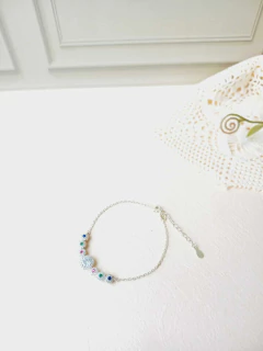 PULSEIRA PRATA 925 CRAVEJADA DE MINI CRISTAIS COLORIDOS