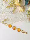 PULSEIRA AJUSTAVEL PEDRA NATURAL AGATHA VERMELHA