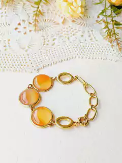 PULSEIRA AJUSTAVEL PEDRA NATURAL AGATHA VERMELHA na internet