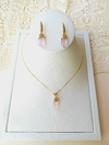 CONJUNTO PRISMA GEOMETRICO QUARTZO ROSA