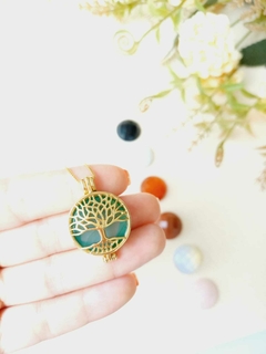 COLAR RELICÁRIO CÁPSULA ÁRVORE DA VIDA COM 7 PEDRAS NATURAIS FACETADAS na internet