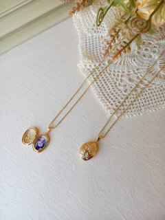 RELICÁRIO PEQUENO OVAL COM UMA FOTO - comprar online