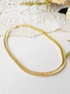 CHOKER RIVIERA GROSSA CRAVEJADA DE CRISTAIS DOURADOS