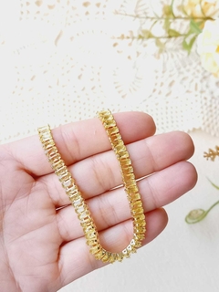 CHOKER RIVIERA GROSSA CRAVEJADA DE CRISTAIS DOURADOS na internet