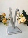BRINCO DE ARGOLA MÉDIA BANHO OURO 18K PINGENTE REMOVÍVEL PEDRA NATURAL SELENITA
