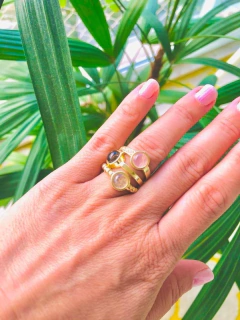 ANEL COM MIX DE PEDRAS NATURAIS - loja online