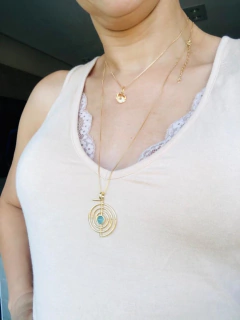 COLAR CHOKUREI PEDRA NATURAL AGATHA AZUL CÉU na internet