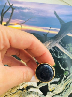 ANEL REDONDO AJUSTÁVEL COM PEDRA NATURAL ESTRELA - Cordão de Luz Joias Finas