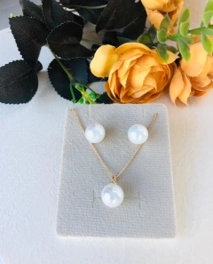 Imagem do CONJUNTO BANHO OURO 18K PÉROLA SHELL