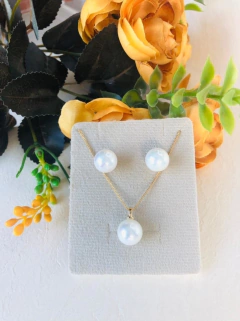 CONJUNTO BANHO OURO 18K PÉROLA SHELL