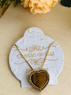 COLAR HOOPONOPONO PEDRA NATURAL OLHO DE TIGRE - loja online