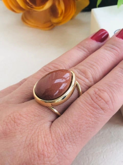 ANEL GOTA AJUSTÁVEL PEDRA DO SOL - comprar online