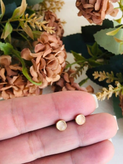 BRINCO PONTO DE LUZ PEDRA NATURAL QUARTZO ROSA