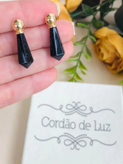 BRINCO PRISMA GEOMÉTRICO PEDRA NATURAL ESTRELA na internet