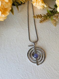 COLAR CHOKUREI PEDRA NATURAL AMETISTA - loja online