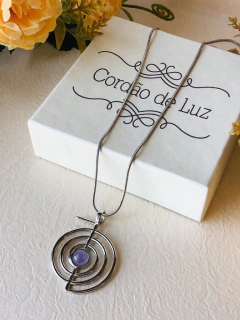 COLAR CHOKUREI PEDRA NATURAL AMETISTA - comprar online