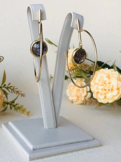 BRINCO DE ARGOLA MÉDIA CONCHA NATURAL ABALONE