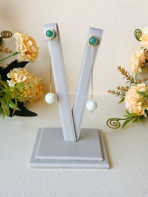 BRINCO PALITO MODULAR PEDRA NATURAL QUARTZO VERDE