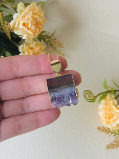 COLAR PEDRA BRUTA DE AMETISTA - loja online