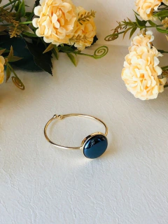 BRACELETE PULSEIRA PEDRA NATURAL REDONDA OLHO DE TIGRE PEROLADA na internet